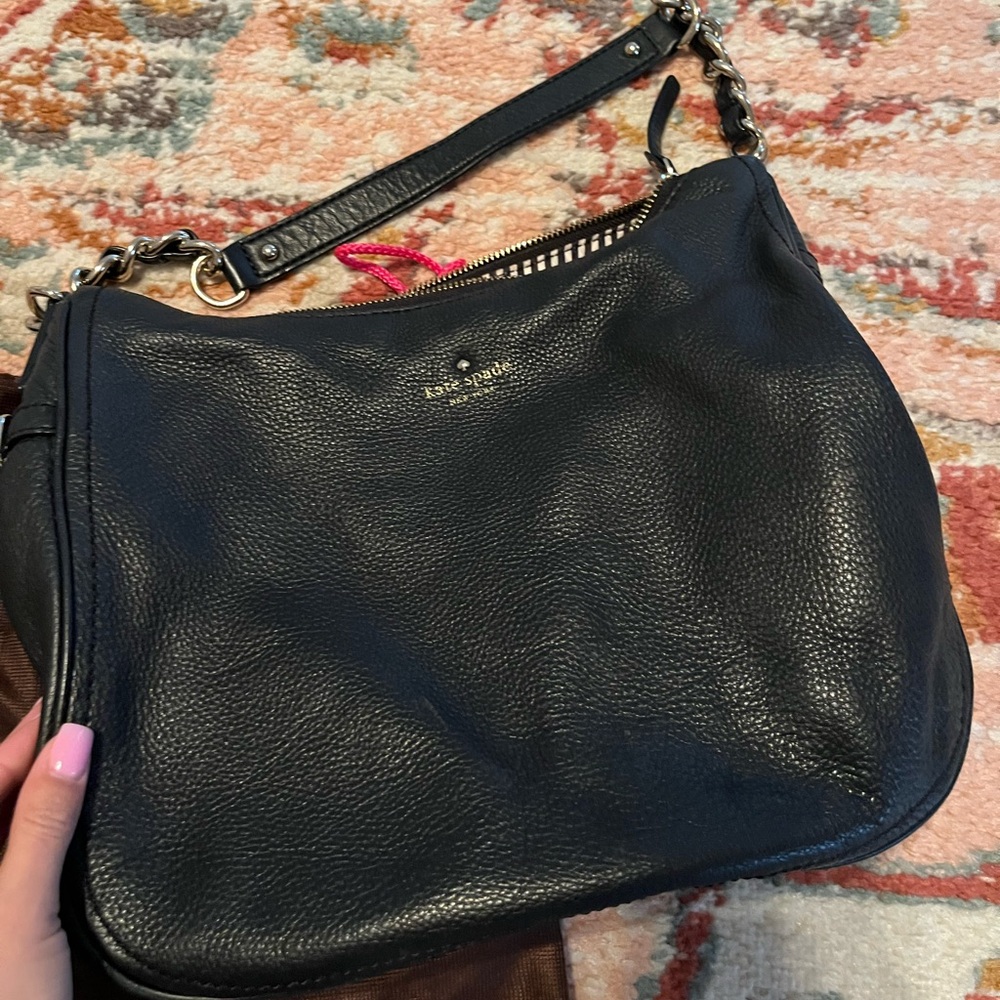 Kate Spade Black Pebbled Leather Shoulder Bag